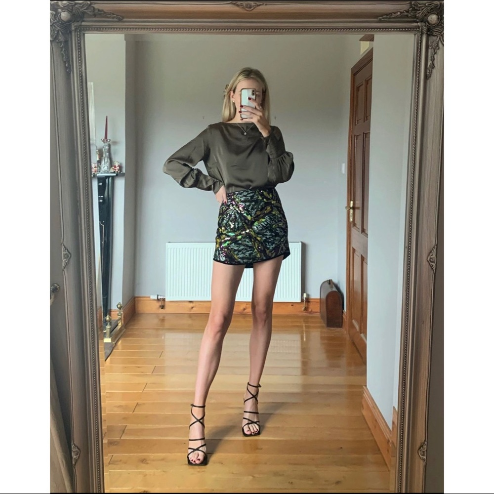 NWT zara short sequin skirt - Picture 9 of 13